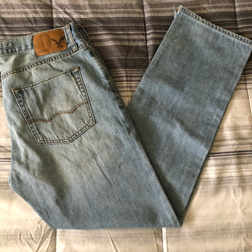AE light wash denim for men